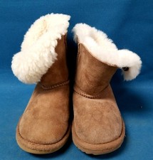 UGG Bailey Button II Chestnut Suede Boots Toddler Girls Sz 10 1017400T