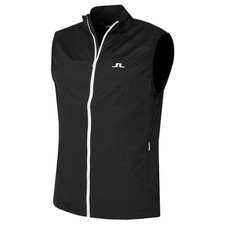 J.Lindeberg Men's Ash Light Packable Vest - Black - XXL