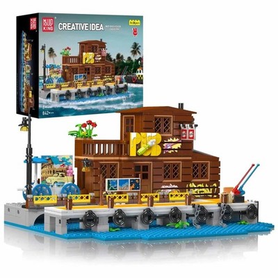 Mould King 10108 Dockside Tavern 606 Teile Klemmbausteine Haus Gebäude