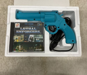 LETHAL ENFORCERS + THE JUSTIFIER Gun Controller mega CD CRT TV Only