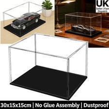 Acrylic Display Case 30x15x15cm Dustproof Box for Collectibles Model Car UK