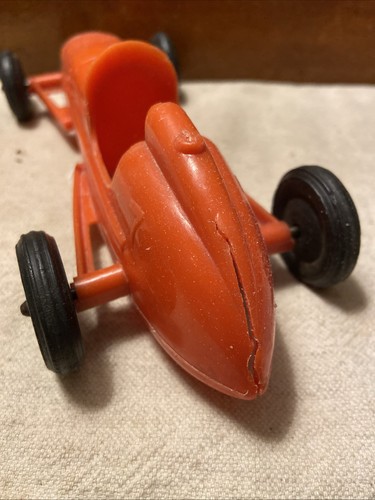 VINTAGE 1960s PROCESSED PLASTIC #7 INDY 500 RACE CAR TOY - Damaged - Picture 10 of 11