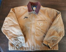 Carhartt Detroit Jacket Blanket Lined Men's XXL J001 BRN Brown USA Made