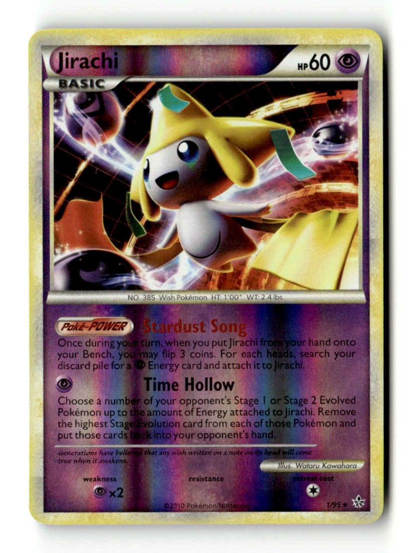Jirachi Holo Rare Reverse Holo Unleashed 1/95 LP Pokémon TCG