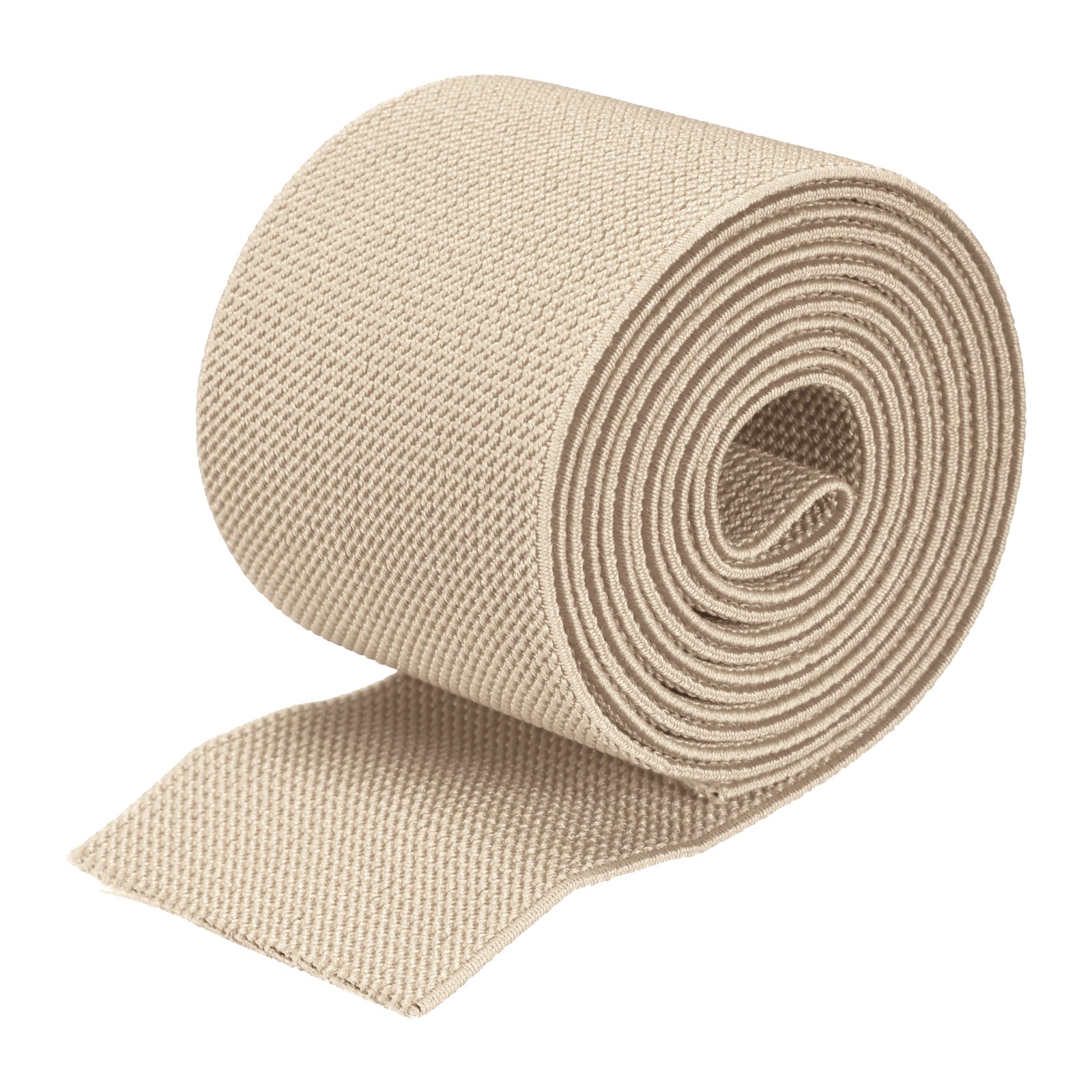 Sergé Élastique 2" 2 Yard 1 Rouleau Ruban Cordon Beige pour Bandeau Ceinture