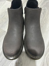 Dr. Martens Kids Brown Leather Ankle Boots