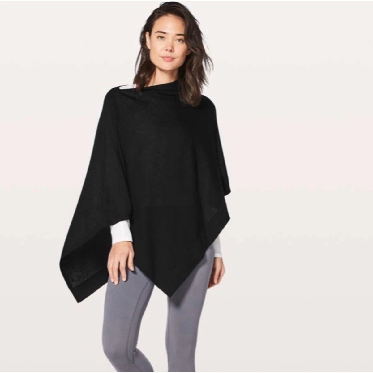 Lululemon Yin Poncho Cashmere Blend Boolux Knit Travel Wrap Shawl One Size
Opens in a new window or