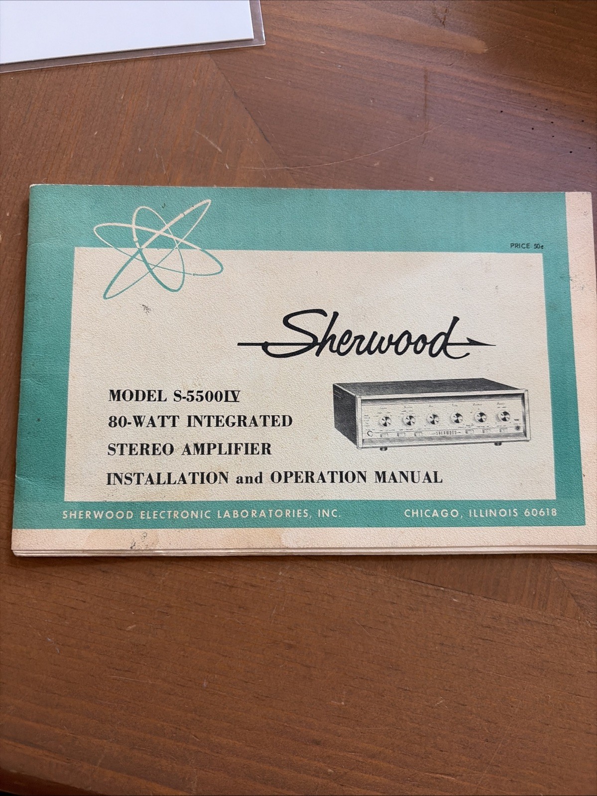 Sherwood Model S-5500 IV Stereo Amplifier Installation & Operation Manual 15 Pgs