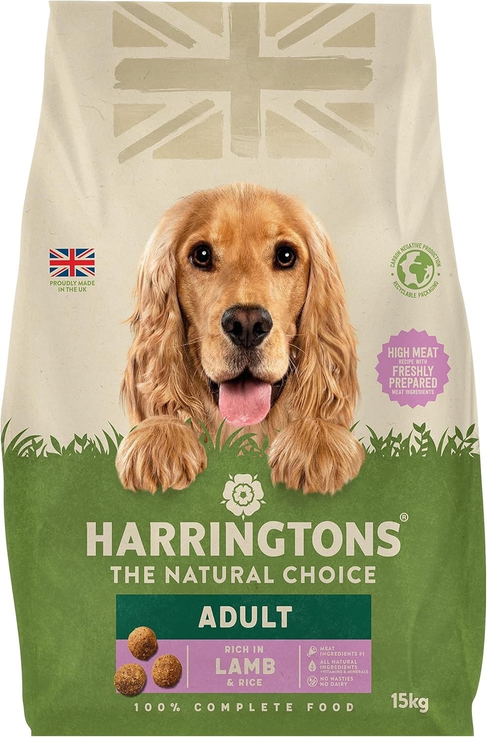 Harringtons Lamb Rice Adult Dog Food 15kg Natural Complete Dry Healthy Tasty Mix