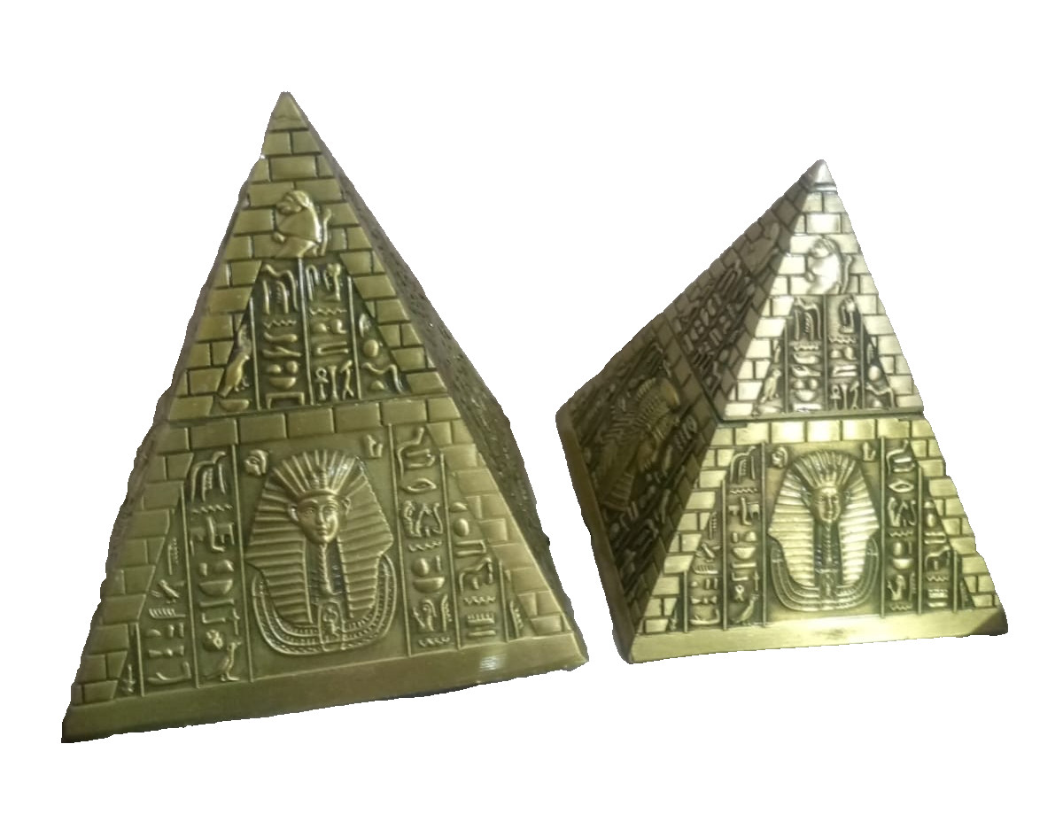 Vintage Pyramid Jewelry Box – Nefertiti Design &Amp; Magnetic Lid