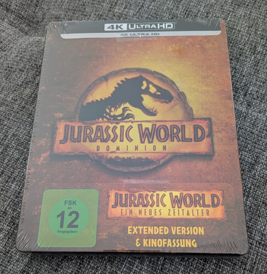 JURASSIC WORLD EIN NEUES ZEITALTER 4K ULTRA HD BLU-RAY STEELBOOK LINE LOOK *NEU*