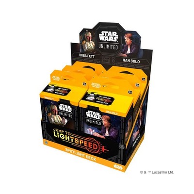 Star Wars: Unlimited Set 4 Jump To Lightspeed Spotlight Deck Display (6 Decks)