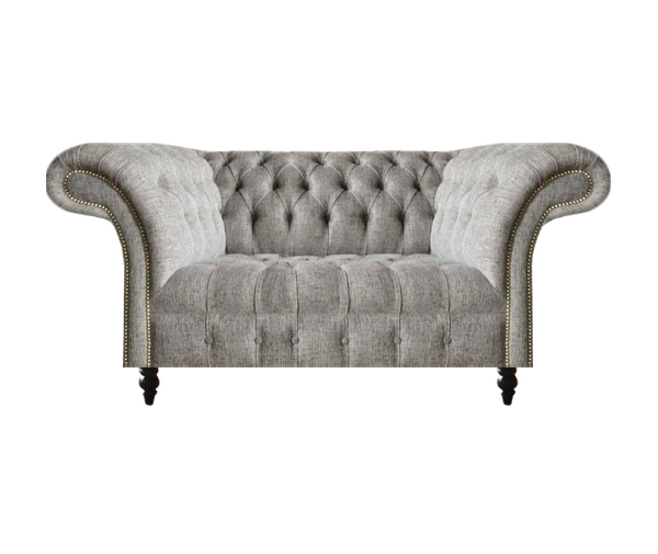 Design Sofa Couch Zweisitzer Grau SitzmöBel Wohnzimmer Einrichtung Chesterfield-image
