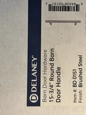 Delaney BD01151 Brush Barn Door Hardware 15-3/4" Round Barn Door Handle