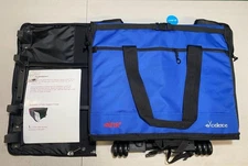 ELNA EXCELLENCE 21” Sewing Machine Rolling Luggage Trolley Bag Case Tote Blue