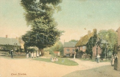 Over Norton Vintage Postkarte England Dorf Szene Künstlerisch