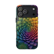 For iPhone/Galaxy/Pixel  Phone Ink Case - Succulent Colorful Spiral Floral