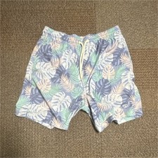 Men's Tropical Floral Swim Trunks with Drawstring and Elastic Waist, Multicolor