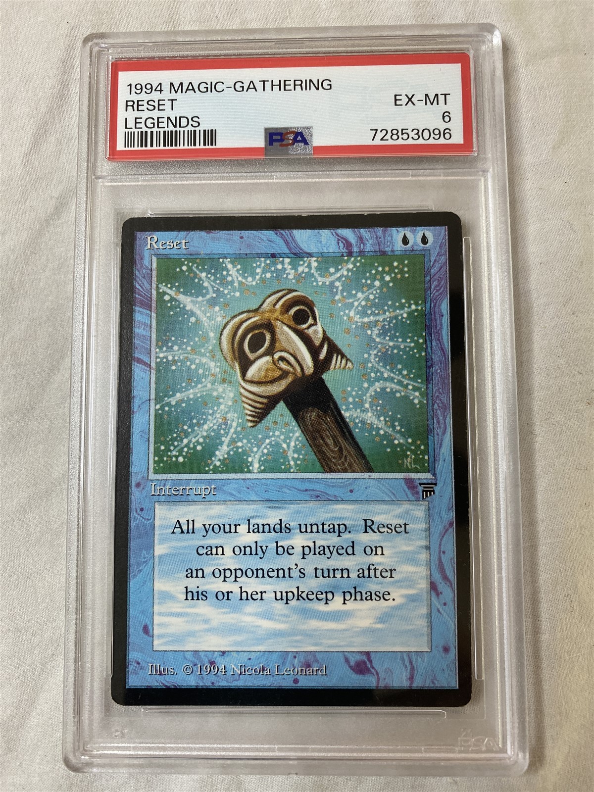1994 Magic The Gathering Legends Reset PSA EX-MT 6