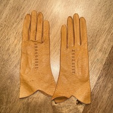 Vintage Wear Right Tan Leather Gloves Womens Sz 7