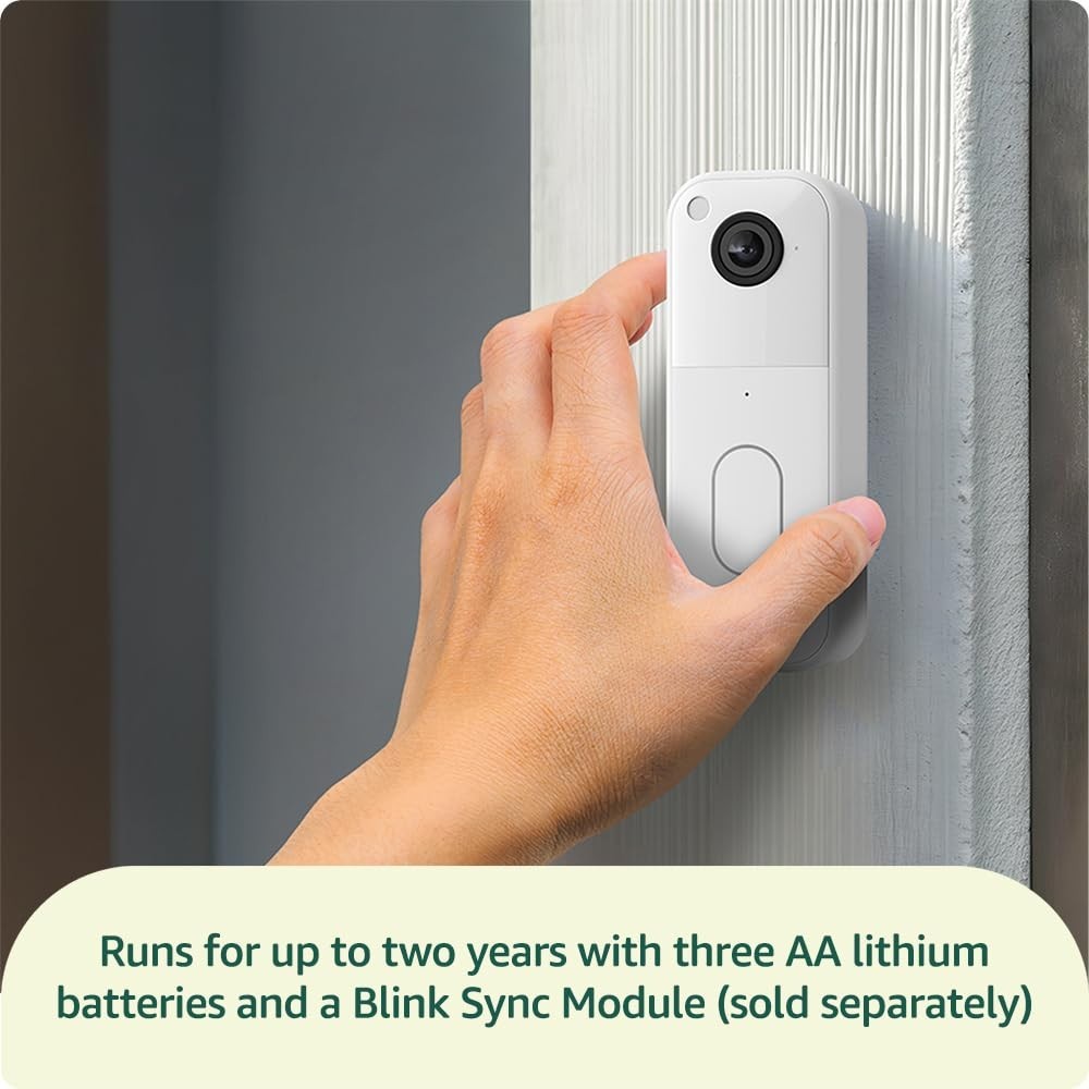 Blink Video Doorbell 2nd Gen | HD, 2-Way Audio, Alexa Compatible White !!