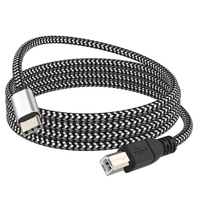 2X(Typ-C-Auf-MIDI-Kabel, USB-C-Auf-USB-B-2.0-Druckerkabel, Druckerscannerka6200