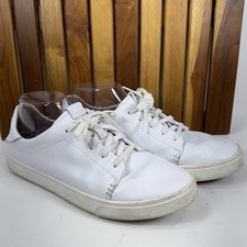 OluKai PEHUEA LI IL White Leather Lace Up Slip On Beach Casual Shoe Size 10 / 40