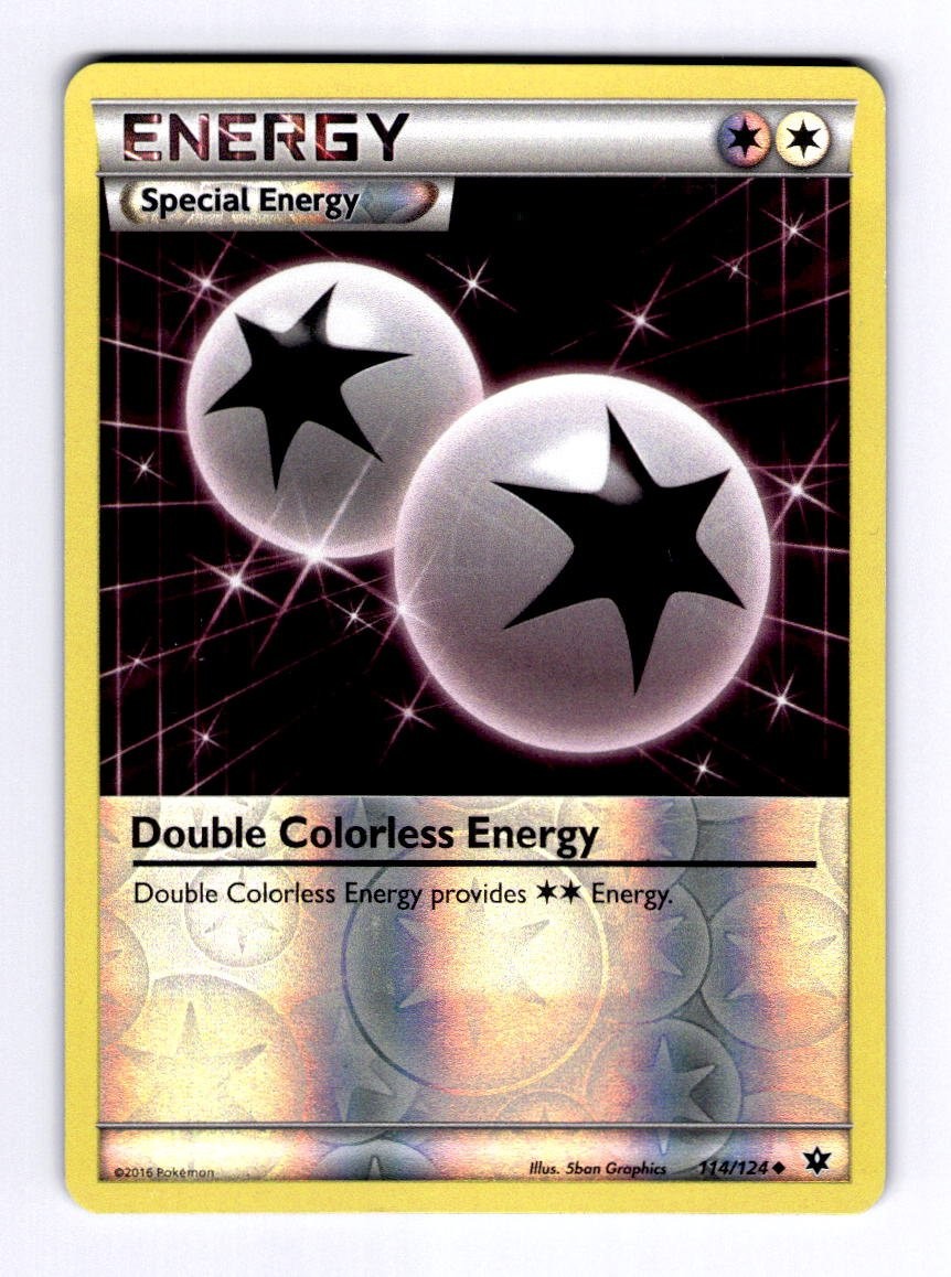 Double Colorless Energy XY - Fates Collide #114 Uncommon Reverse Holo NM Pokemon