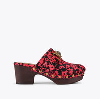 Kurt Geiger Mansion Clog Red Black Leather UK 6 EU 39 New With Box