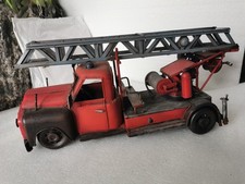 Feuerwehr Auto Blech Modellbau Leiterwagen Ca. 40x13x18cm Sammlerst&uuml;ck