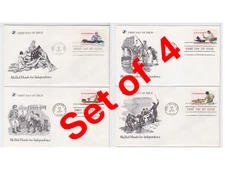 TurtlesTradingPost- Skilled Hands July 4 1977 #1717-20 FDC- Readers Digest Set