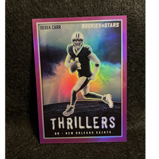 Panini 2023 Rookies & Stars Thrillers Purple Prizm #TH-21 /35 Derek Carr Saints