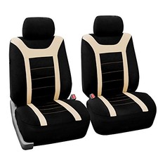 Cloth Car Seat Covers For Low Back Car Seats With Removable Beige Front Set
