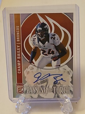 2023 Panini Elite Football Champ Bailey #PTT-9 Passing The Torch Autograph 19/25