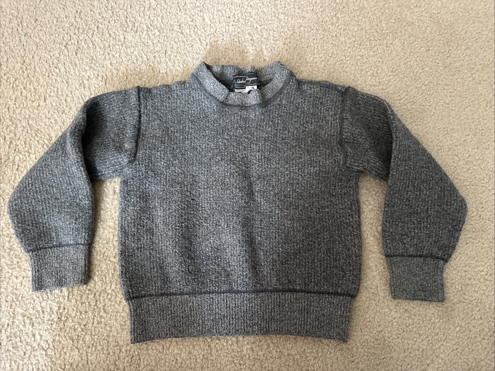 Salvatore Ferragamo, Vintage Salvatore Ferragamo Wool Knit Heavy Sweater