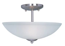 Maxim 10042 Nickel Logan 13"W 2-Light Ceiling Light