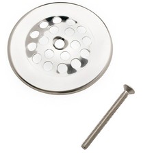 Plumb Pak PP826-64 Bathtub Dome Grid Strainer with Screw, 3", Polished Chrome