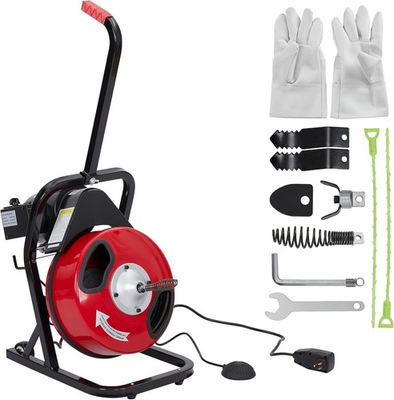 #ad Electric Drain Cleaner 250W 1700 RPM50ft 1 2quot; Cable for 1 4quot; PipesClog Remover $248.55