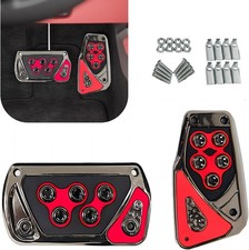 2 PCS Car Transmission Brake Pedal Cover, 2.55In x 5.11In Automatic Color: Red