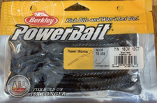 Berkley PowerBait #PBBPW7-BF 7" Power Worm Blue Fleck-1pk 13pcs-Brand New-SHIP24