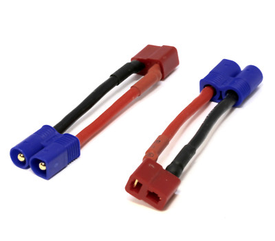 4 Stück Deans T-Stecker Zu EC3 Adapter – 14 AWG, 5 Cm Kabel, Für RC Modelle, Ladegerät