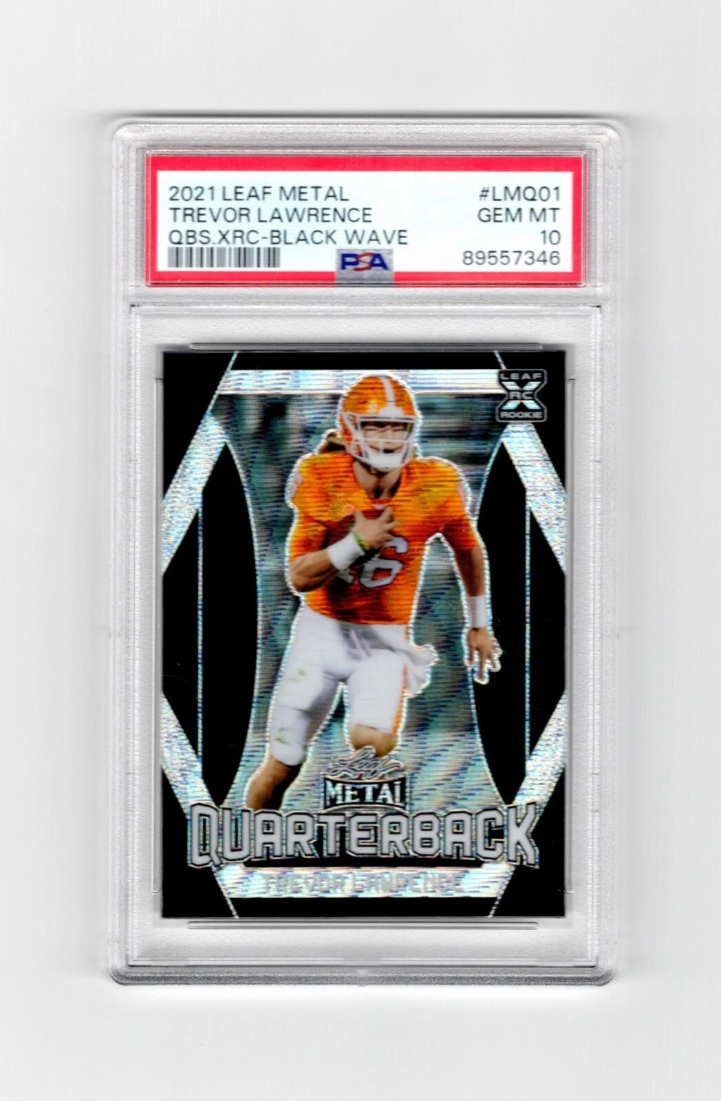 Trevor Lawrence Leaf Metal Quarterbacks Xrc #LMQ01 Black Wave