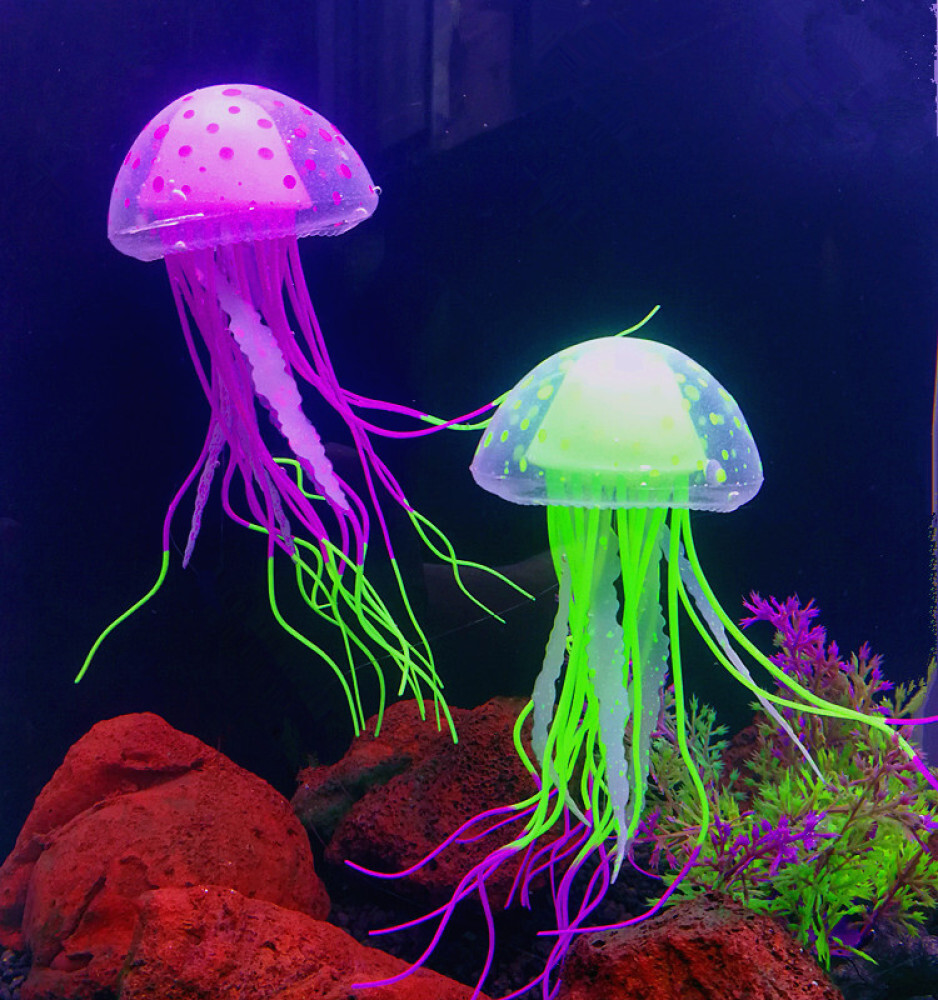 6PCS Glowing Jellyfish Floating Artificial Jellyfish Aquarium Fish Tank