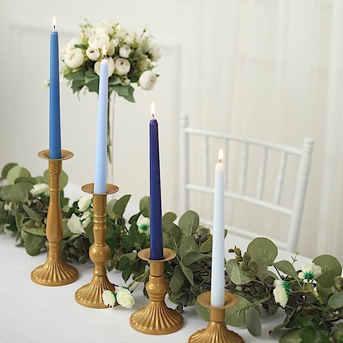48 Blue Premium 10" Taper Candles Unscented Dinner Party Wedding Decorations - Picture 2 of 8