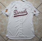 Nwt Adidas Asu Arizona State Sun Devils White Baseball Jersey Men's Large