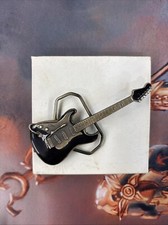 Vintage Black Guitar Belt Buckle