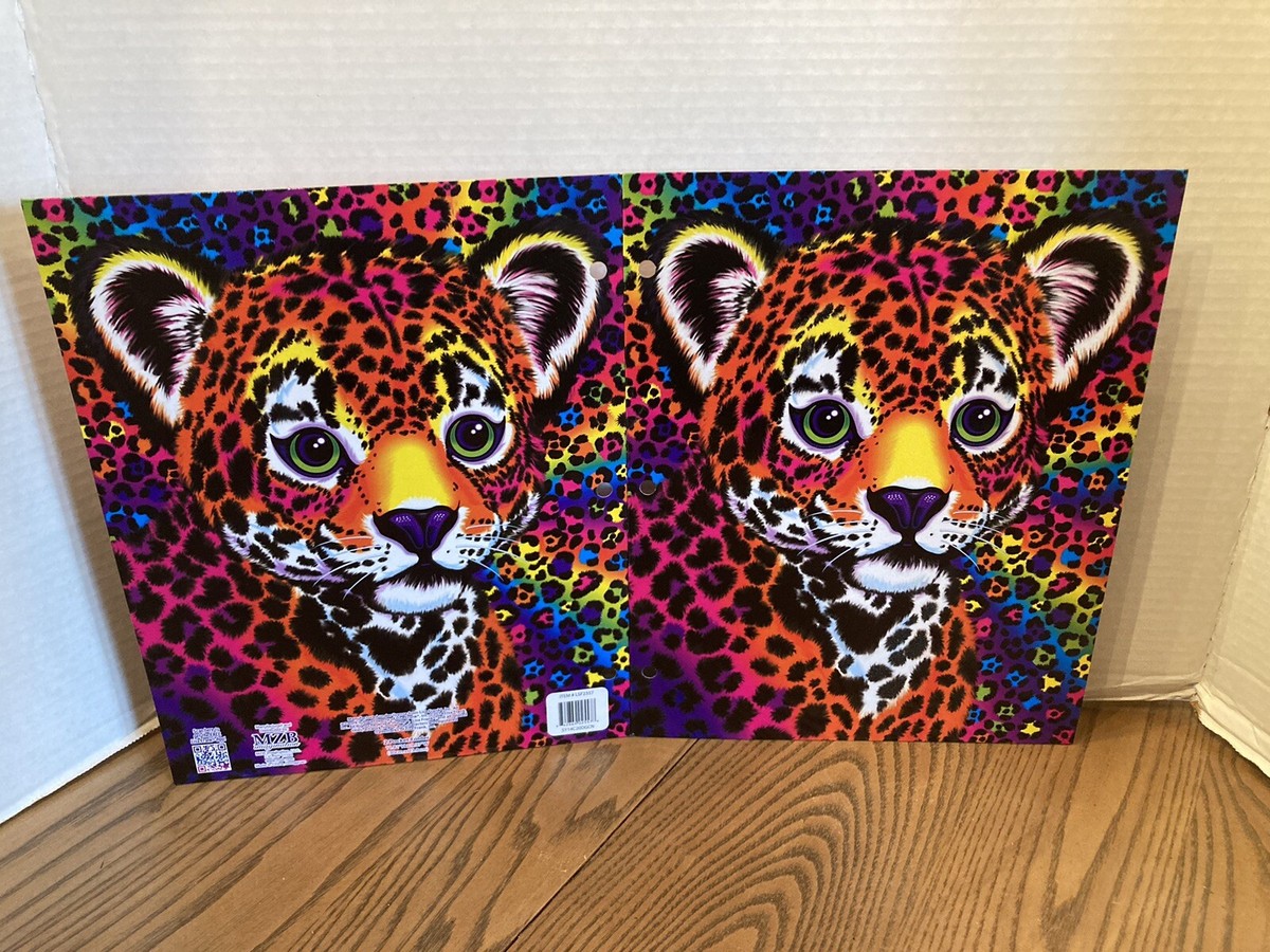 Lisa Frank 2 Pocket Folder Hunter Baby Tiger~ Sparkly Glitter