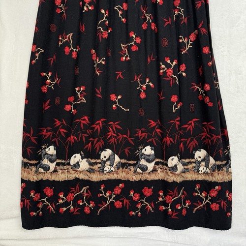 Robe midi vintage Sag Harbor ours panda taille 8 P fleur de cerisier professeur grunge - Photo 6/14