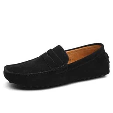 Men Leather Casual Loafers Slip on Comfort Driving Shoes Mocassin Light Sneakers