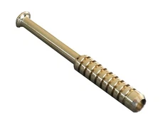 3" Brass One Hitter- The Original Ribbed Brass Pipe- Fits 4" Dugouts